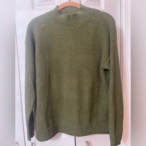 MEROKEETY Woman’s Green Mock Sweater Size Medium NWOT